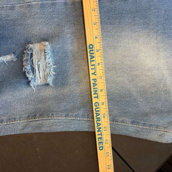 Women's Barrel Light Blue Distressed Jeans - Picture 8 of 12